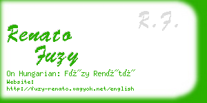 renato fuzy business card